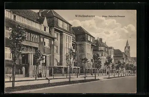 AK Wilhelmshaven, Prinz Heinrich-Strasse mit Bäumen