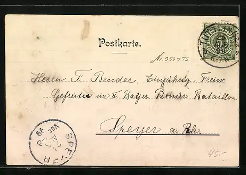 AK Tuttlingen, Ortsansicht mit Umland