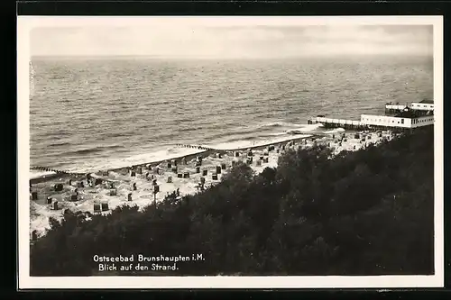 AK Brunshaupten /Ostsee, Strand aus der Vogelschau