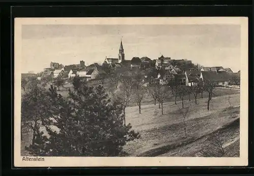 AK Altenstein, Gesamtansicht mit Burgruine