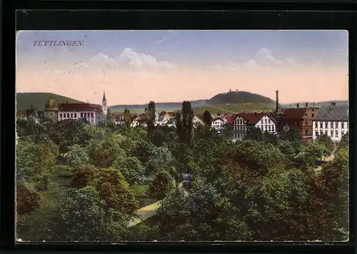 AK Tuttlingen, Teilansicht mit Grünanlage aus der Vogelschau