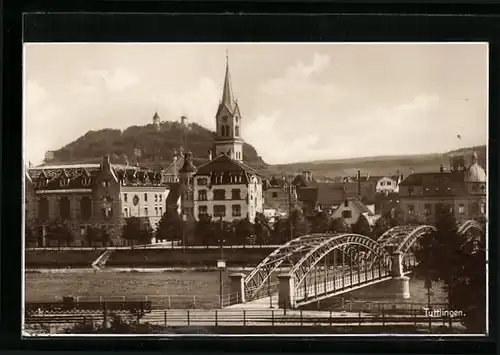 AK Tuttlingen, Ortsansicht mit Brücke