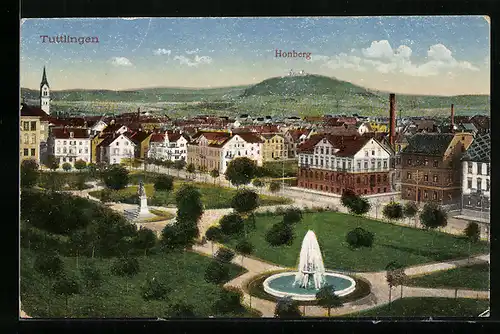 AK Tuttlingen, Teilansicht mit Anlagen und Honberg