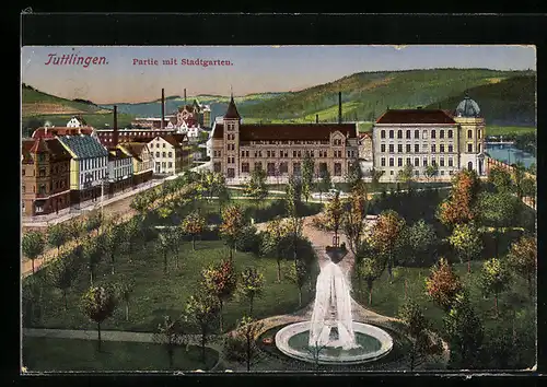 AK Tuttlingen, Partie mit Stadtgarten