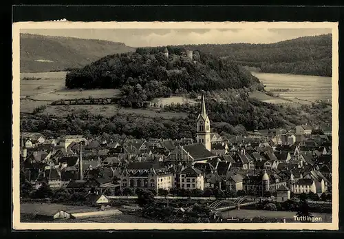 AK Tuttlingen, Ortsansicht von oben, mit Honberg
