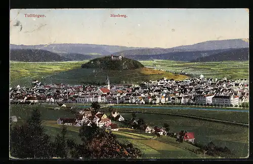 AK Tuttlingen, Totalansicht mit Honberg