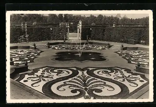 AK Hannover-Herrenhausen, Blick in den Barockgarten