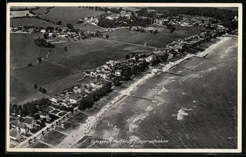 AK Haffkrug /Ostsee, Fliegeraufnahme des Ortes