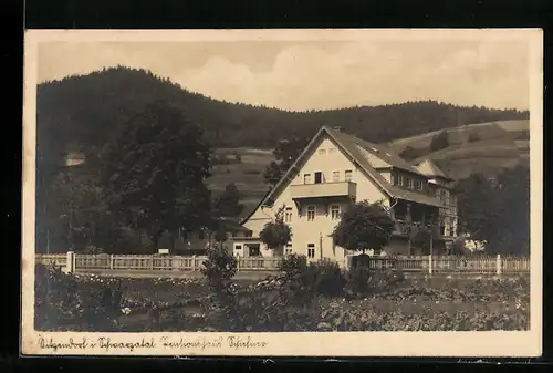 AK Sitzendorf /Schwarzatal, Pensionshaus Schiefner