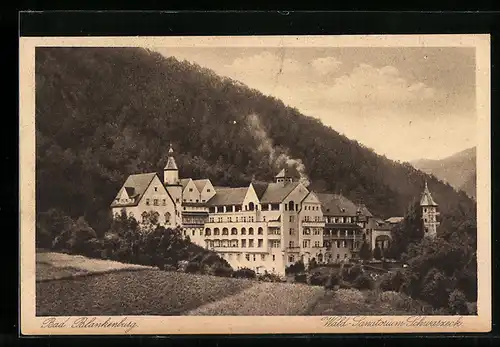 AK Bad Blankenburg, Wald-Sanatorium Schwarzeck