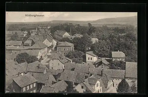 AK Hildburghausen, Teilansicht mit Fernblick