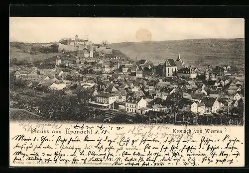 AK Kronach, Gesamtansicht von Westen