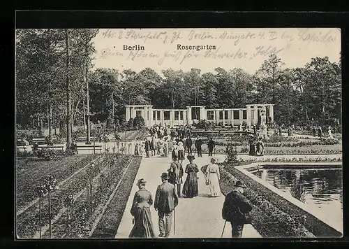 AK Berlin-Tiergarten, Im Tiergarten, Rosengarten