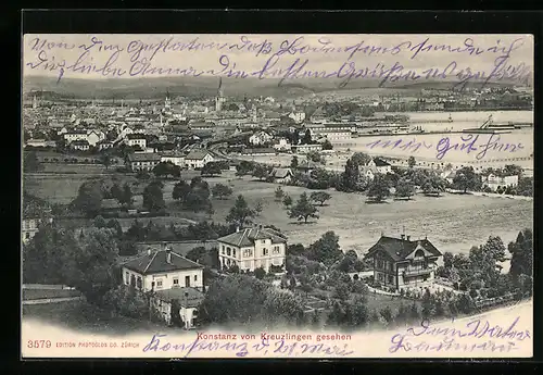 AK Konstanz, Ortsansicht von Kreulingen aus