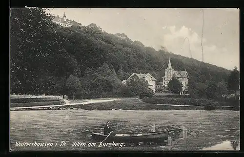 AK Waltershausen i. Th., Villen am Burgberg