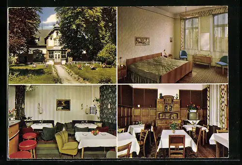 AK Welt über Husum, Pension Marienhöhn C. A. Petersen