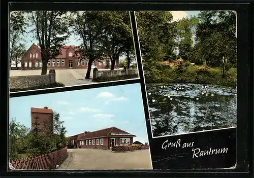 AK Rantrum, Teichpartie, Hausansicht, Spar- und Darlehenskasse