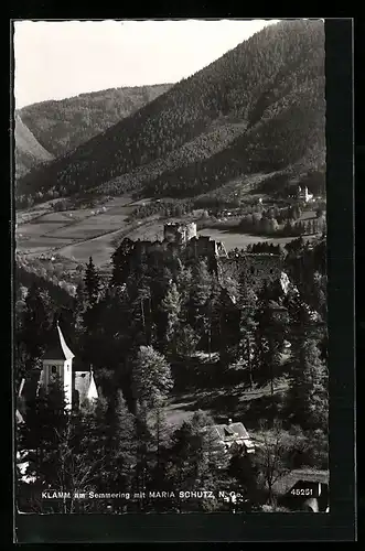 AK Klamm am Semmering, Ortsansicht, Maria Schutz, Ruine