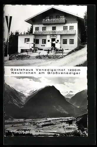 AK Neukirchen am Grossvenediger, Gasthaus Venedigerhof, Totalansicht mit Unter- und Obersulzbachtal