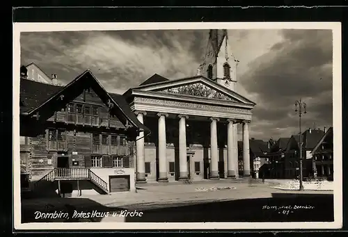 AK Dornbirn, Rotes Haus und Kirche