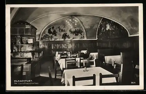 AK Klagenfurt, Gasthaus Landhauskeller, Innenansicht