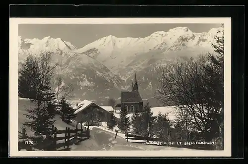 AK Windegg, Ortspartie mit Hall gegen Bettelwurf