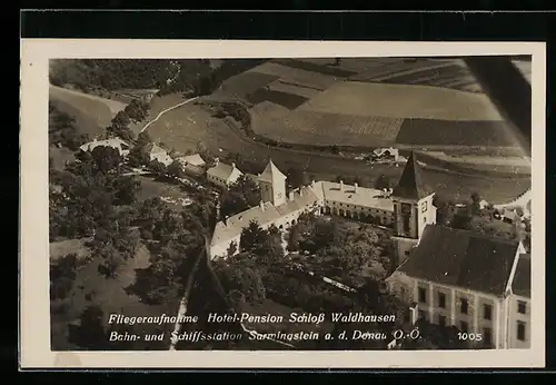 AK Waldhausen, Hotel-Pension Schloss Waldhausen, Fliegeraufnahme