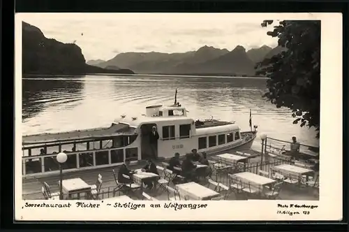 AK St. Gilgen a. Wolfgangsee, Seerestaurant Fischer