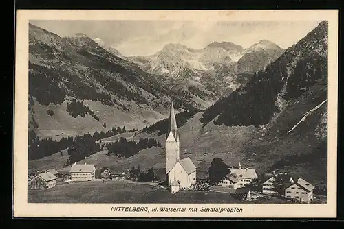 AK Mittelberg, Kl. Walsertal mit Schafalpköpfen