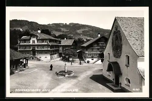 AK Schwarzenberg /Breg. Wald, Kirchplatz