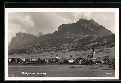 AK Thalgau bei Salzburg, Ortspartie mit Kirche