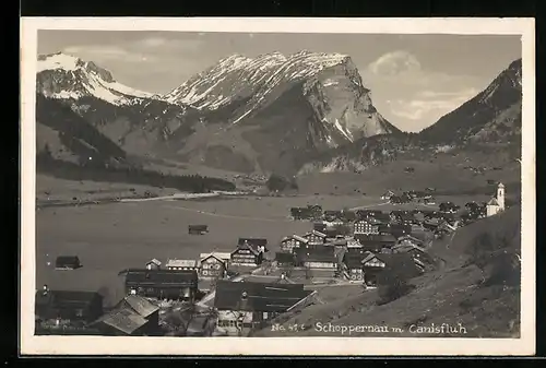 AK Schoppernau, Teilansicht mit Canisfluh