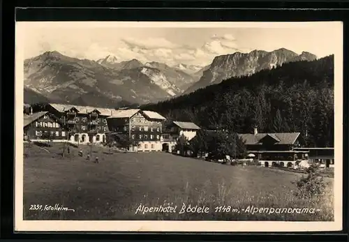 AK Dornbirn, Alpenhotel Bödele u. Alpenpanorama