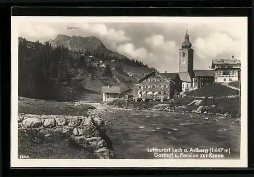 AK Lech a. Arlberg, Gasthaus u. Pension zur Krone