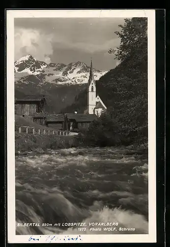 AK Silbertal, Ortsansicht mit Lobspitze