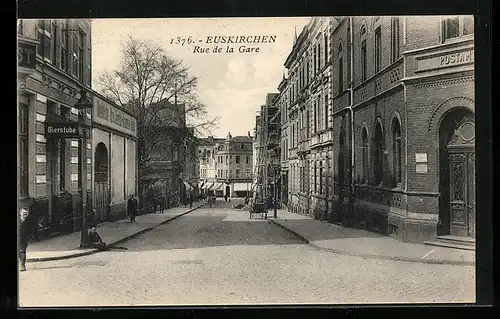 AK Euskirchen, Rue de la Gare, Strassenpartie