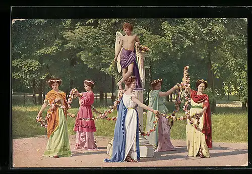 AK Römische Göttergruppe: Janus und die Horen, Festspiel der Königl. Sächs. Porzellan-Manufaktur