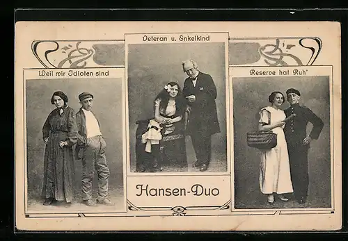 AK Komiker Hansen-Duo, Bühnenszenen