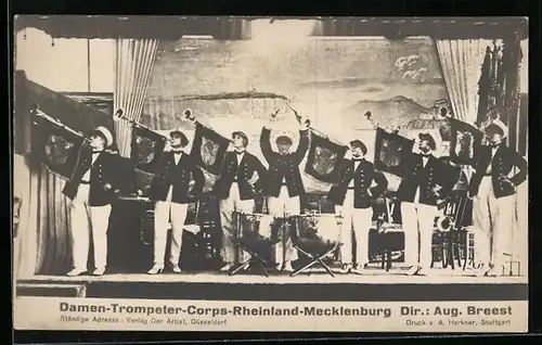 AK Mecklenburg /Rheinland, Damen-Trompeter-Corps