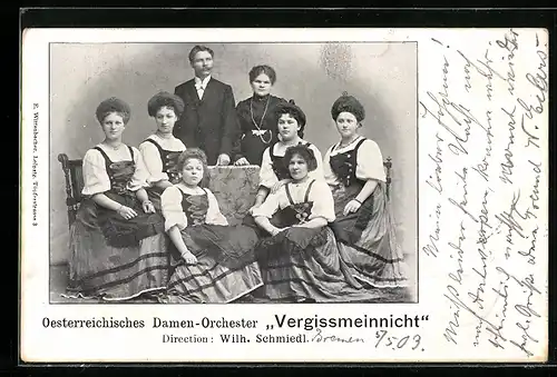 AK Österreichisches Damenorchester Vergissmeinnicht