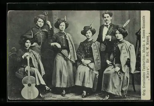AK Original Croatisches Tamburitza-, Musik- und Damen-Ensemble Wjera