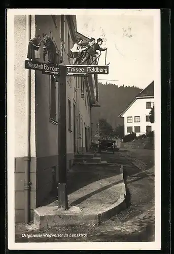 AK Lenzkirch, ein Origineller Wegweiser in der Stadt