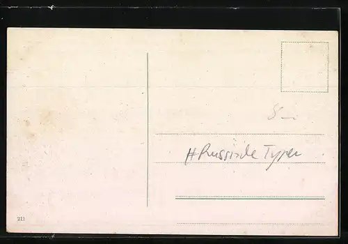 AK Russische Typen, Mann in Uniform auf seiner Pferdekutsche