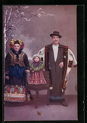 AK Matyó család, ungarische Tracht