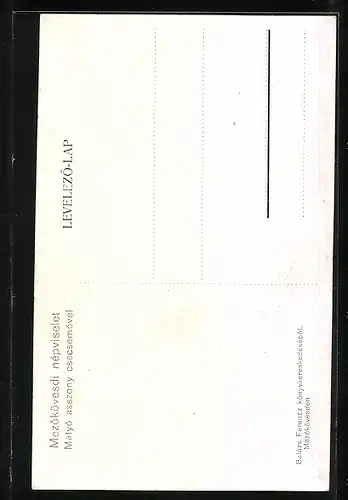 AK Matyó asszony csecsemövel, ungarische Mutter mit Kind in Tracht