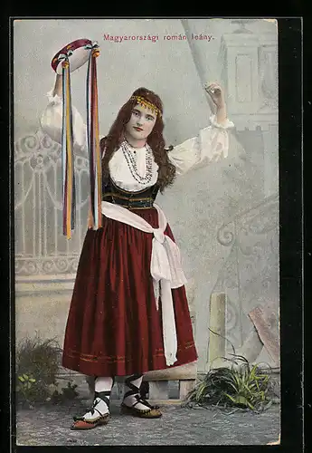 AK Magyarországi román leány, ungarische Tracht