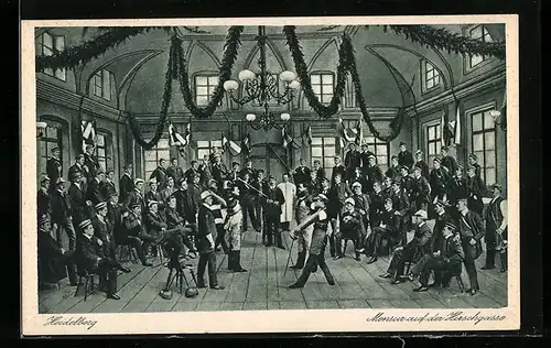 AK Heidelberg, Mensur auf der Hirschgasse, studentische Szene