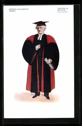 Künstler-AK Oxford, University Robes, Doctor in Divinity