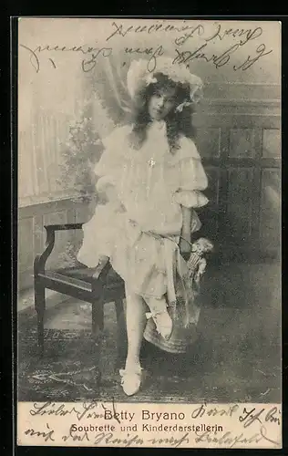 AK Betty Bryano, Soubrette und Kinderdarstellerin