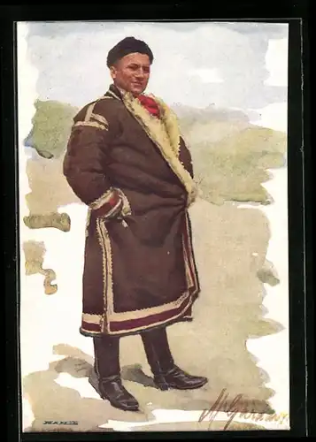 AK Herr in slowakischer Tracht